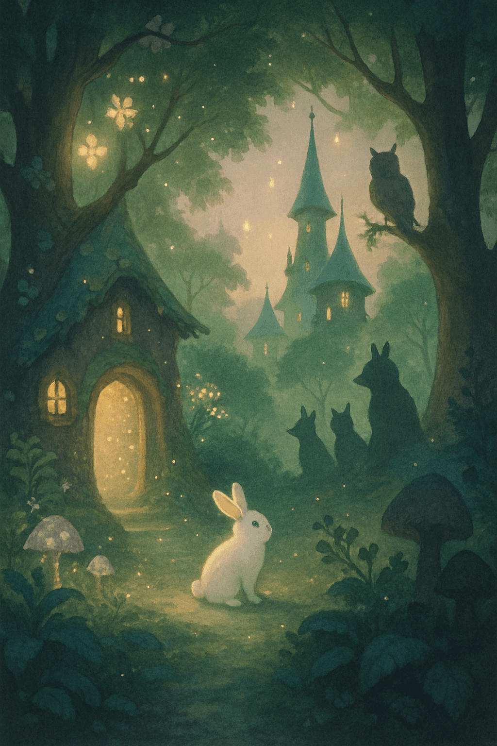 A little bunny is finding new friends