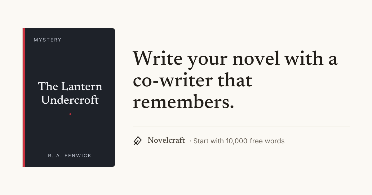 Screenshot of NovelCraft, A novel writing co-writer that keeps your canon straight